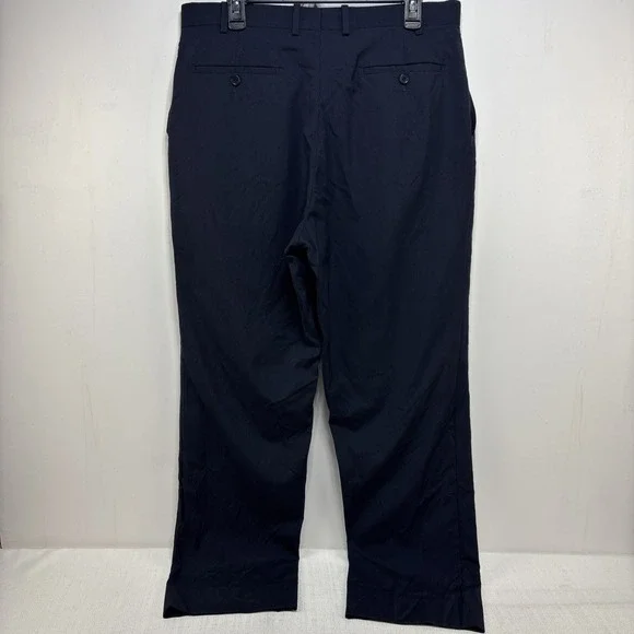 Michael Kors Mens Navy Pinstripe 2 Piece Suit Wool Size 42L Pants 34x32 - Picture 11 of 16